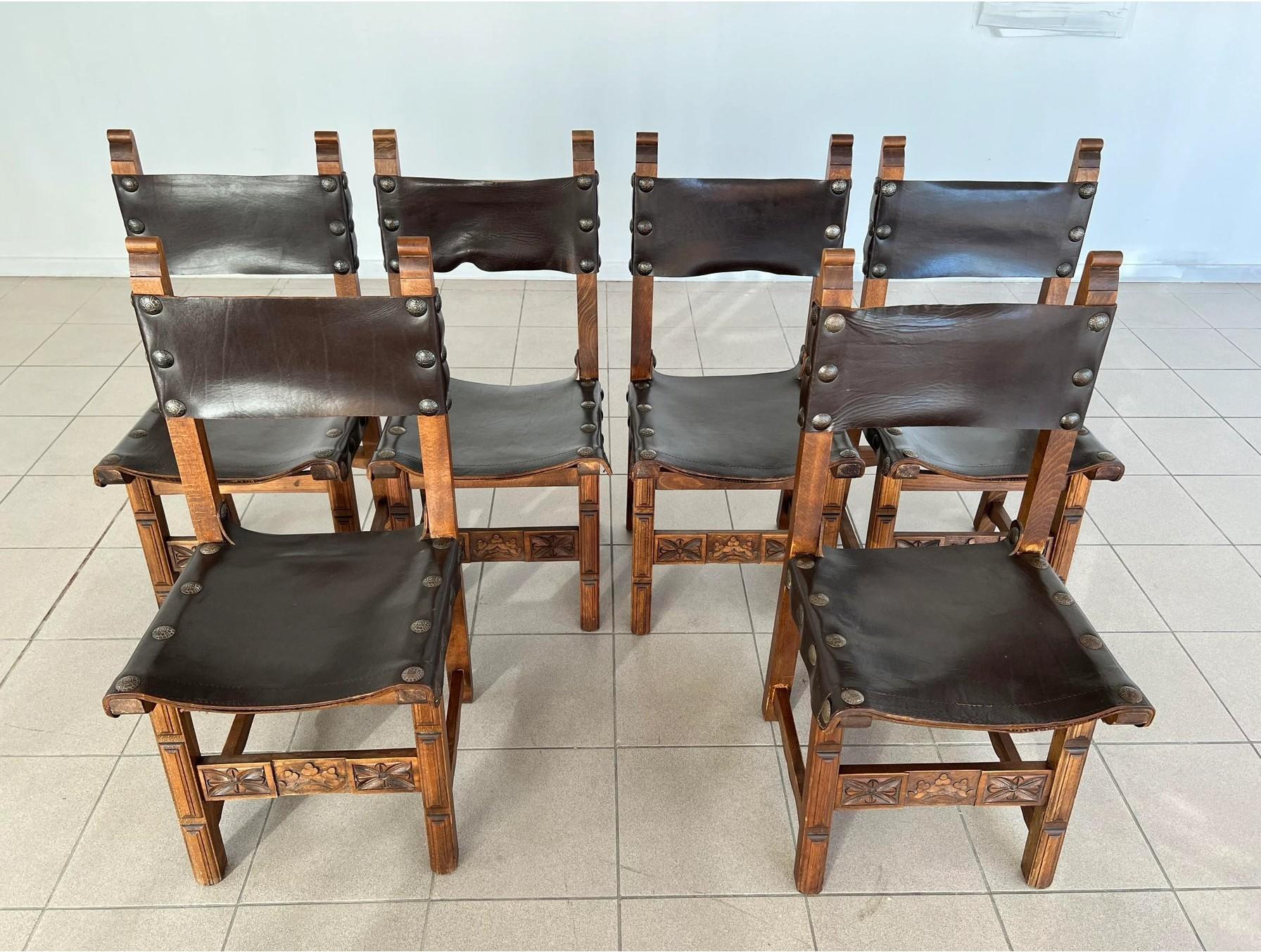 Sedie brutaliste d'epoca di Navarro Argudo, Spagna - set di 6 In condizioni buone in vendita a Bridgeport, CT