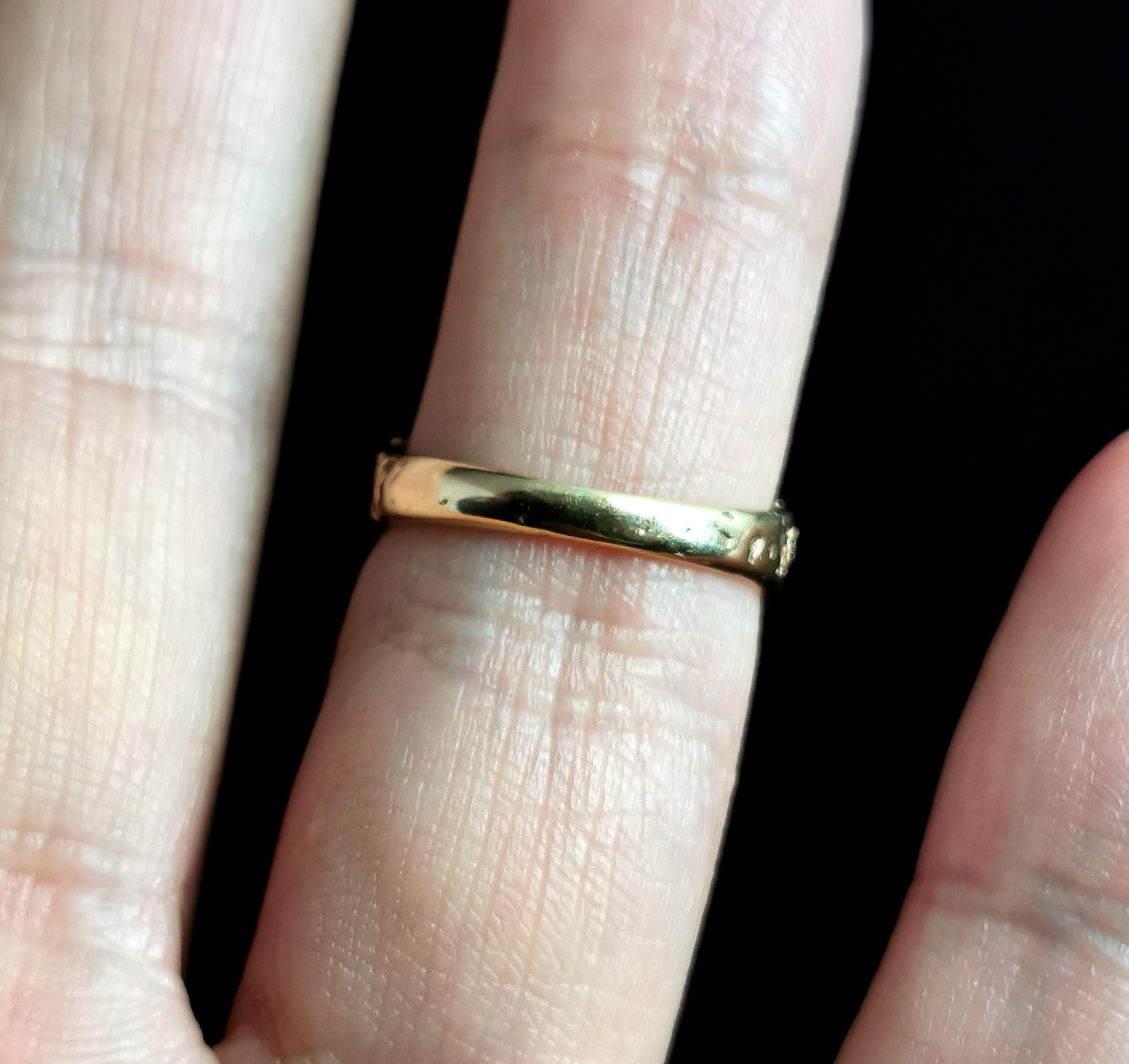 Vintage Brutalist Citrine Cocktail Ring, 9k Yellow Gold, C1970s 4