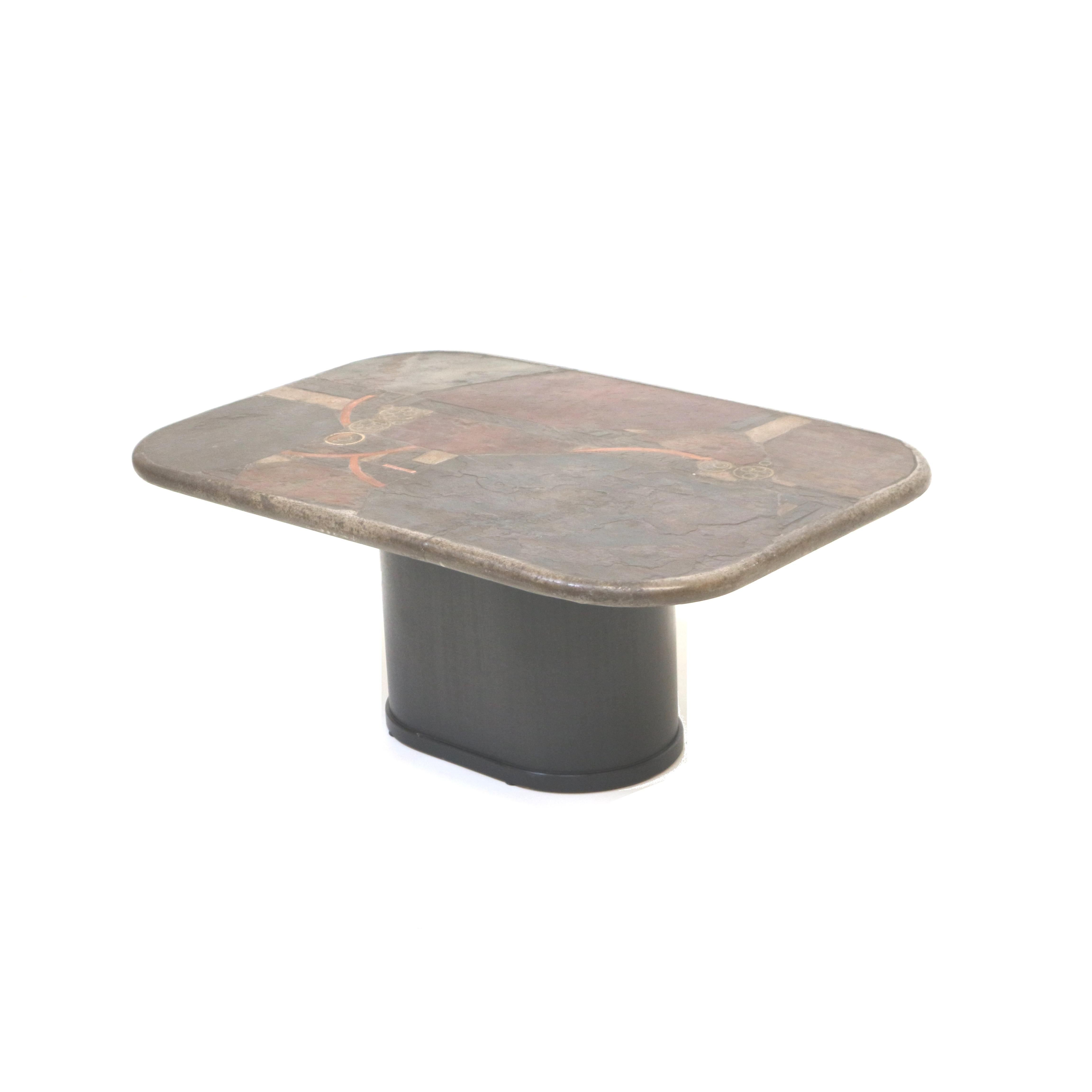 Late 20th Century Vintage brutalist coffee table by Marcus Kingma from 1985