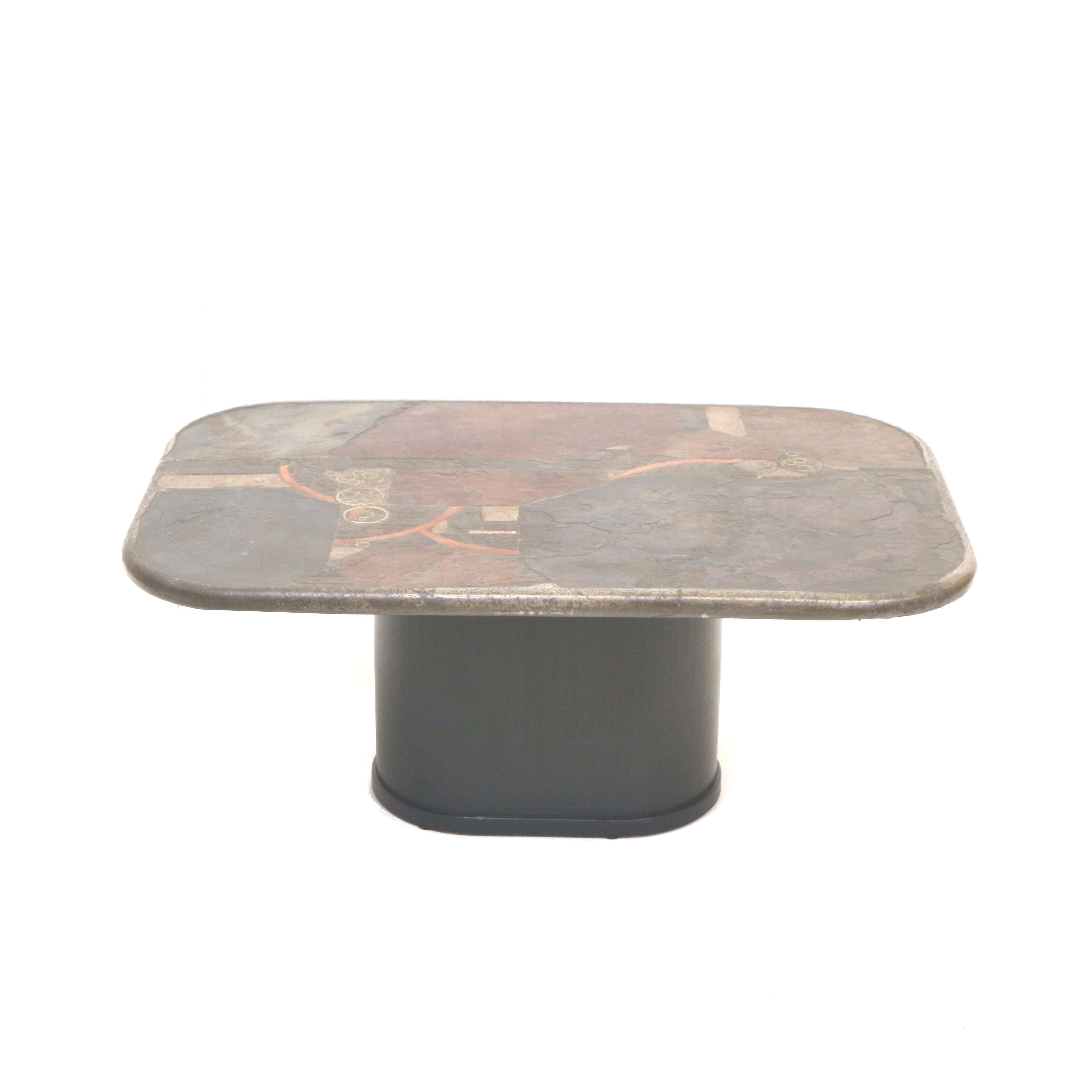 Stone Vintage brutalist coffee table by Marcus Kingma from 1985
