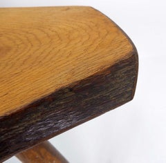 Vintage Brutalist coffee table / Side table in solid wood - 1960s