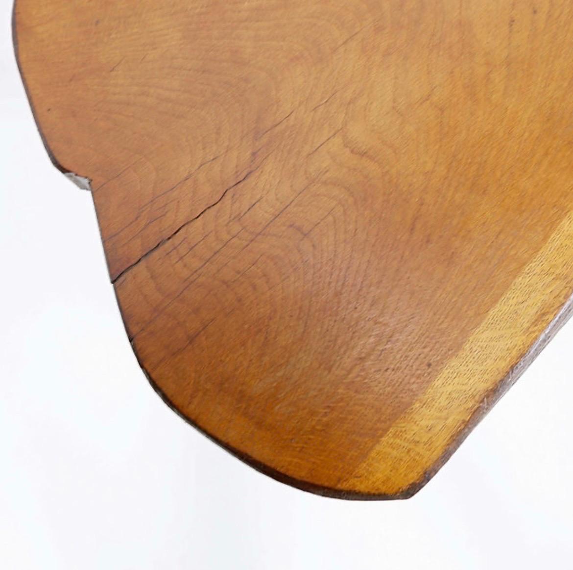 Vintage Brutalist coffee table / Side table in solid wood - 1960s For Sale 2