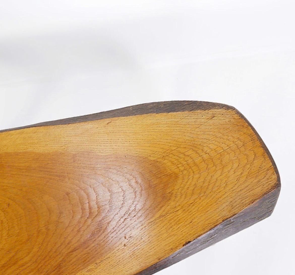 Vintage Brutalist coffee table / Side table in solid wood - 1960s For Sale 3