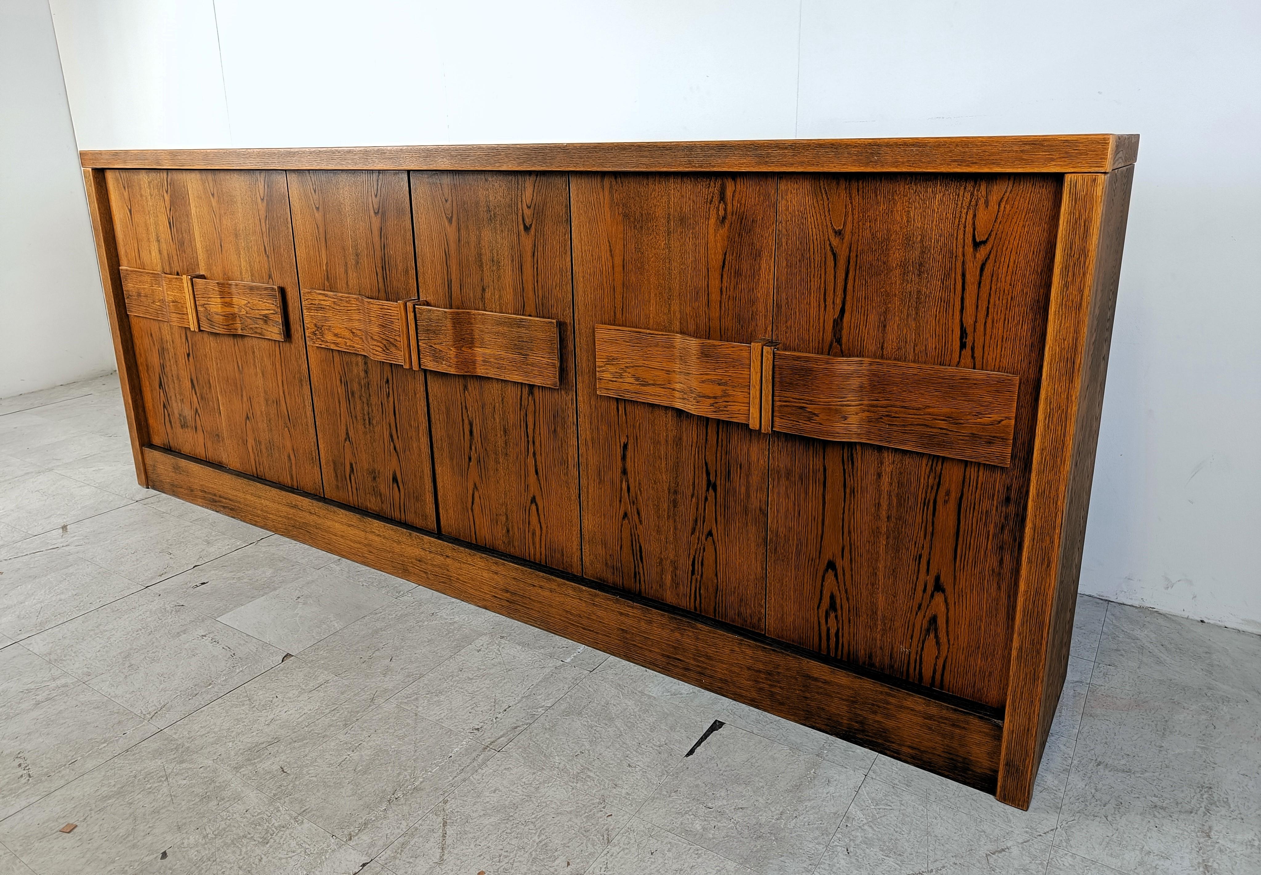 Vintage brutalist credenza, 1970s In Good Condition In HEVERLEE, BE