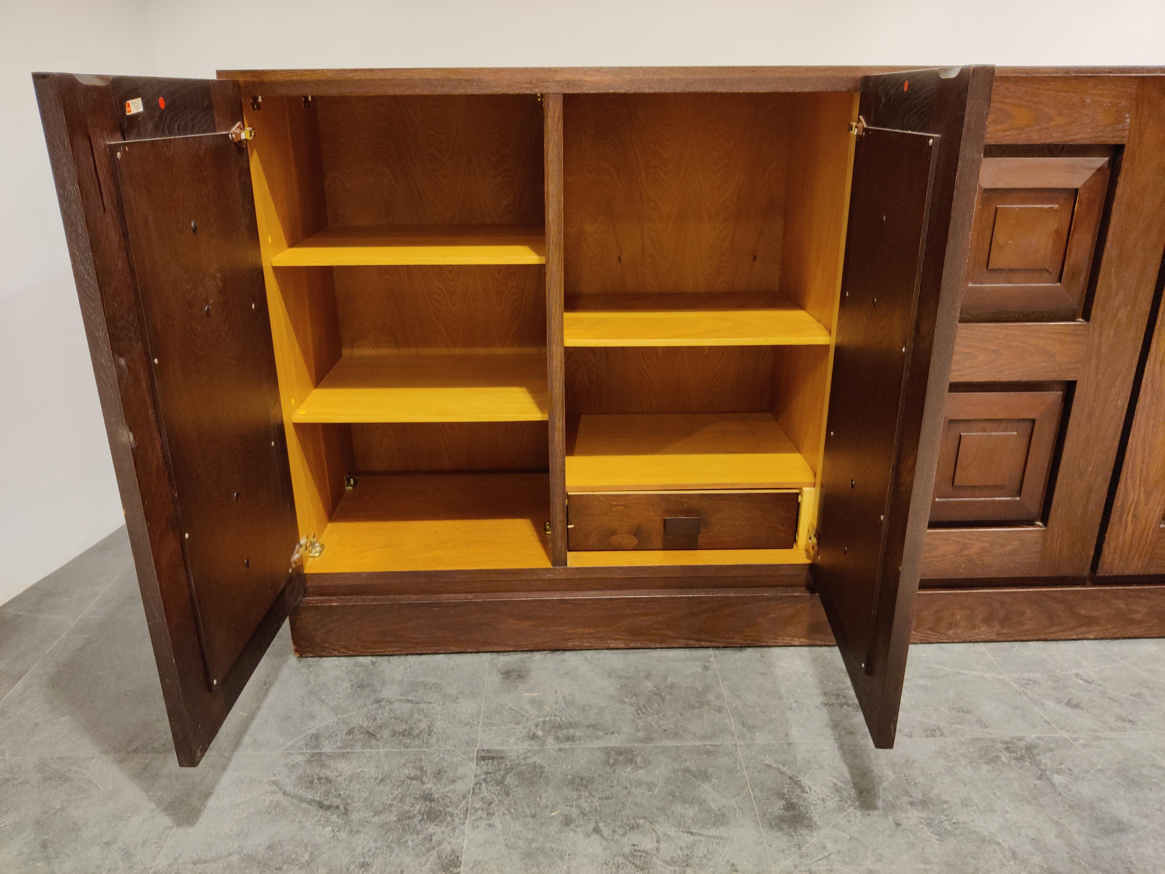 Vintage Brutalist Credenza, 1970s 2