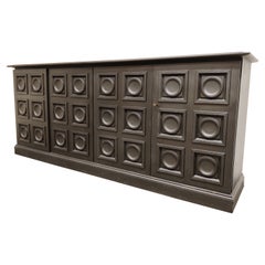 Vintage Brutalist Credenza, 1970s