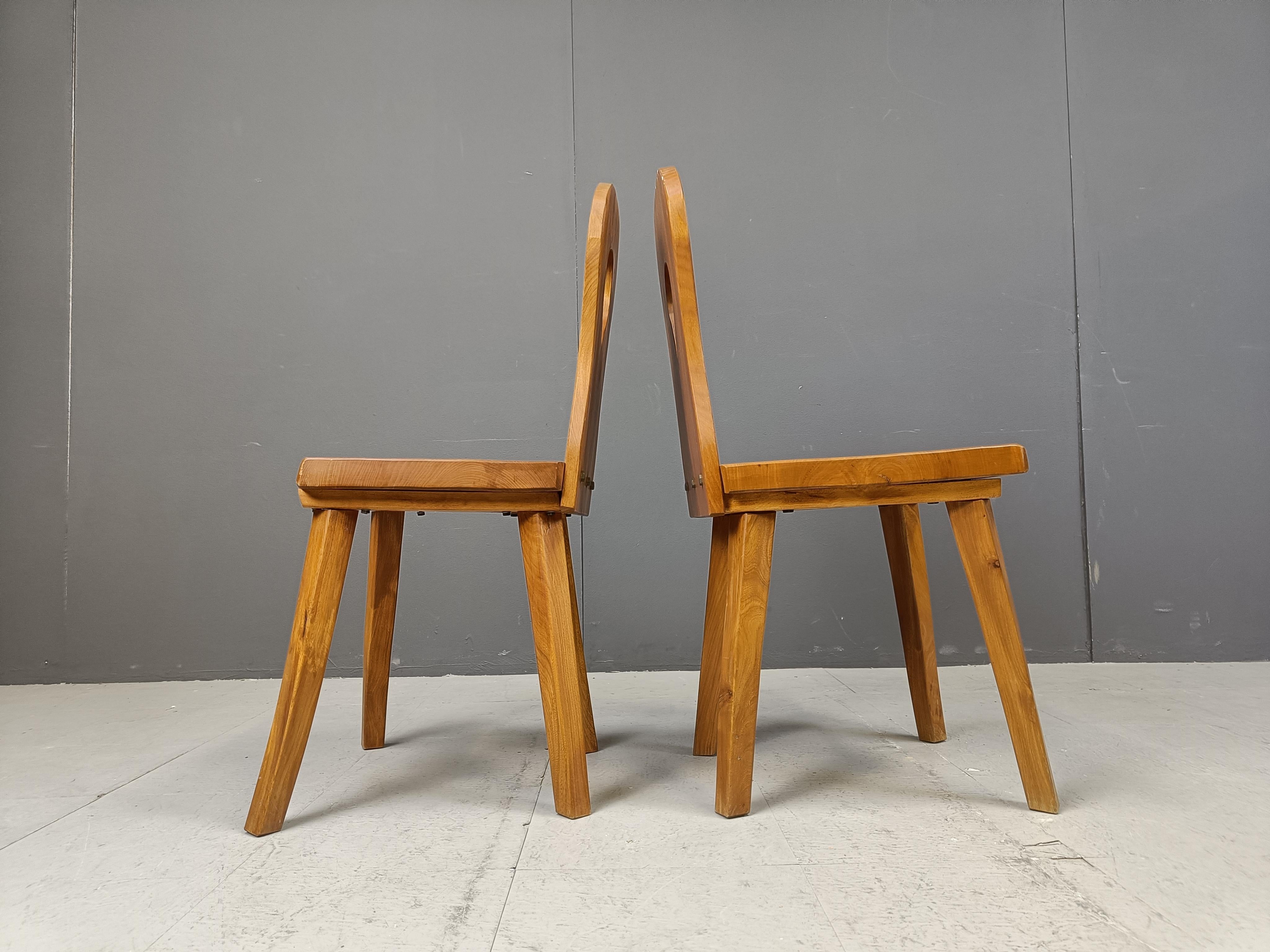 Vintage brutalist dining chairs, 1960s For Sale 3