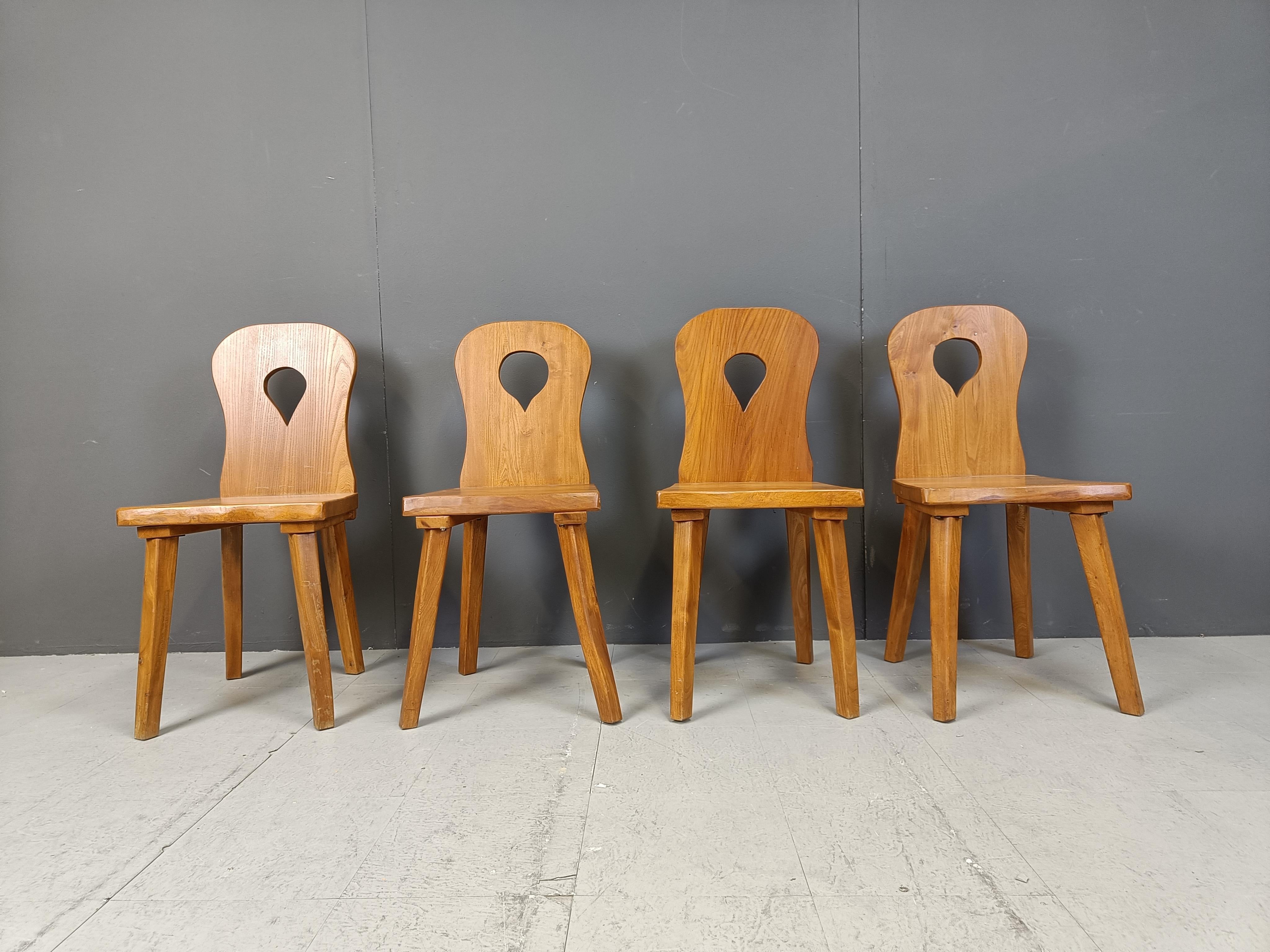 Brutalist Vintage brutalist dining chairs, 1960s For Sale