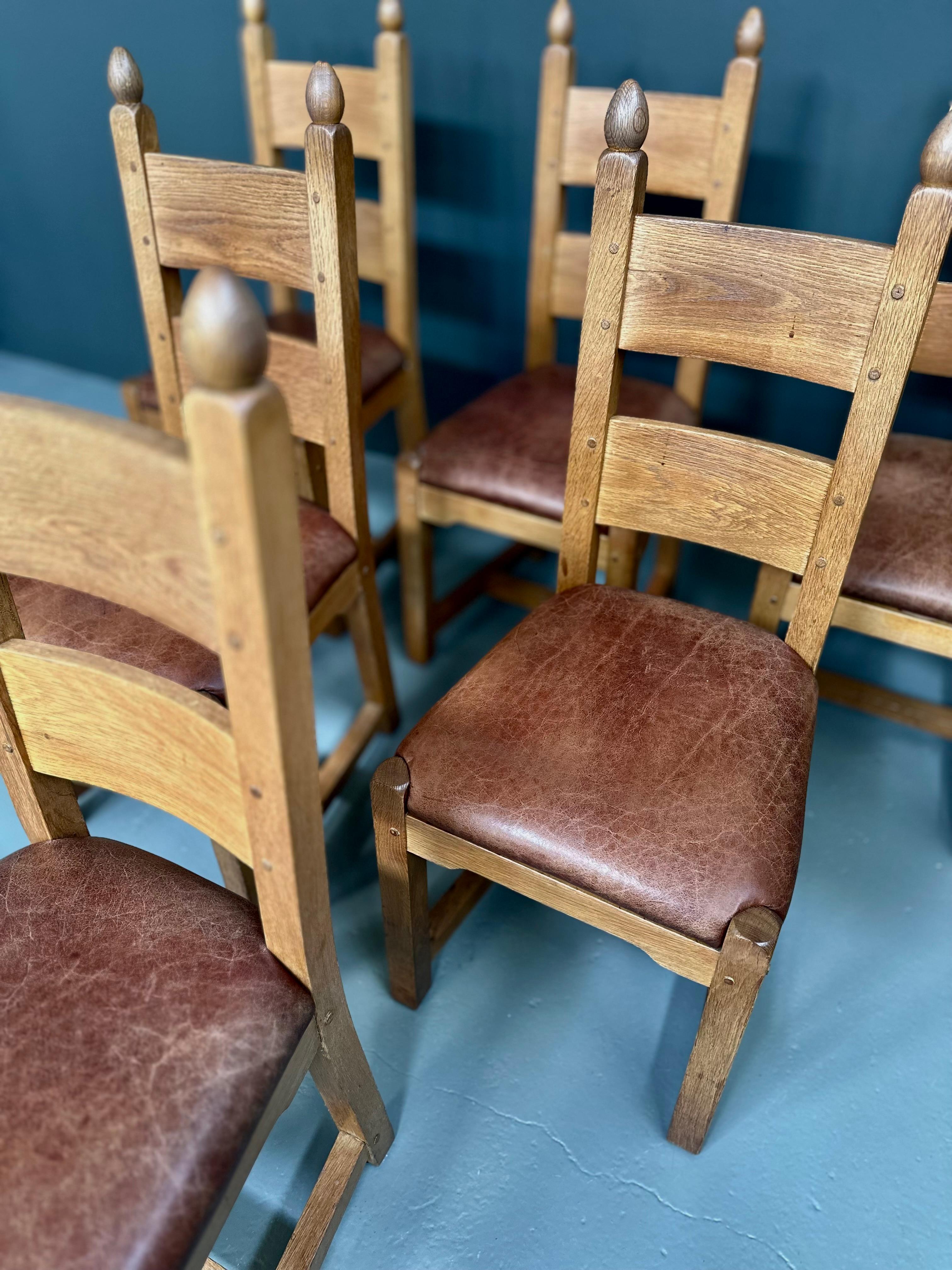 French Vintage brutalist dining chairs, 1960s For Sale