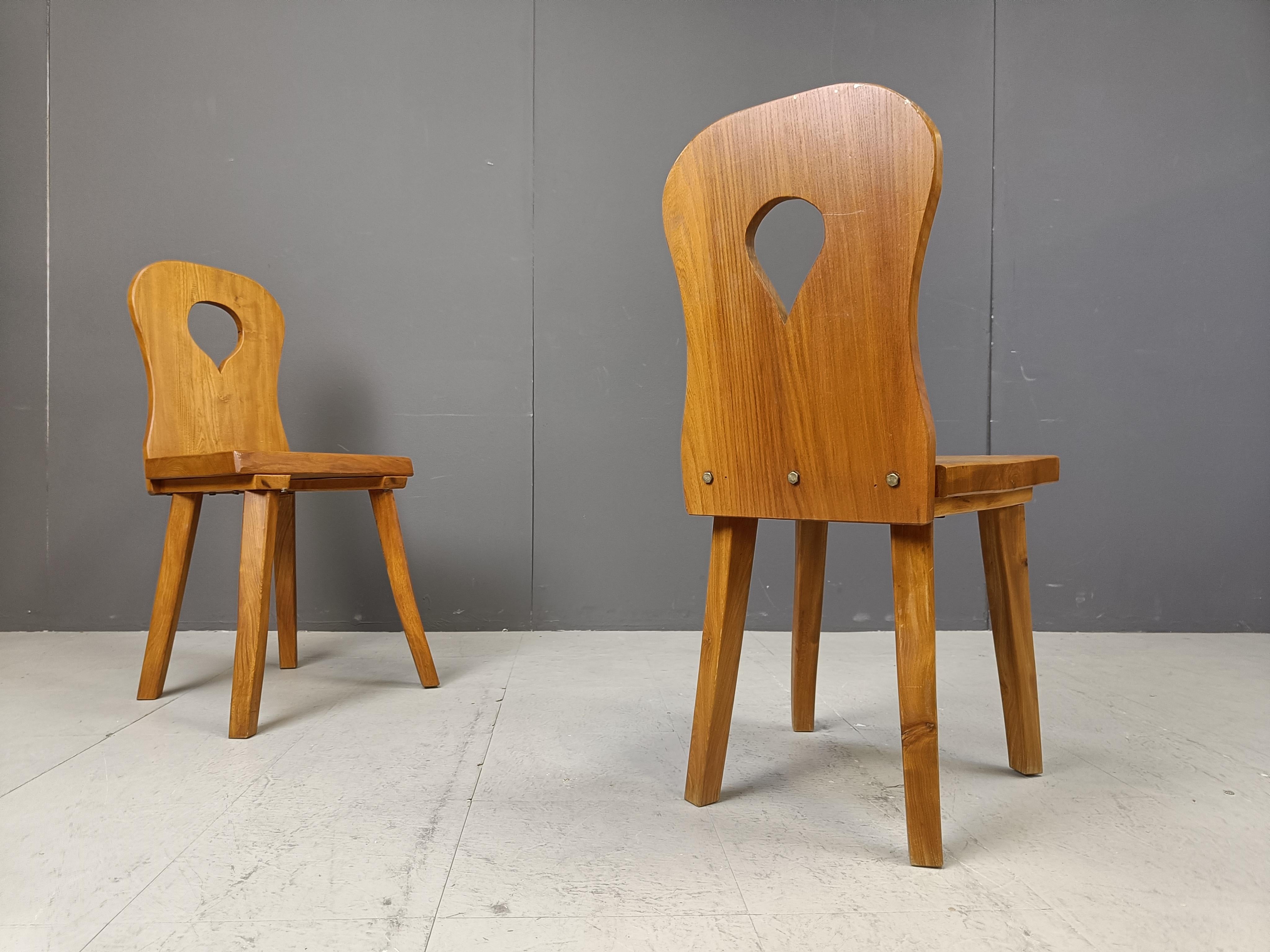 Vintage brutalist dining chairs, 1960s For Sale 2