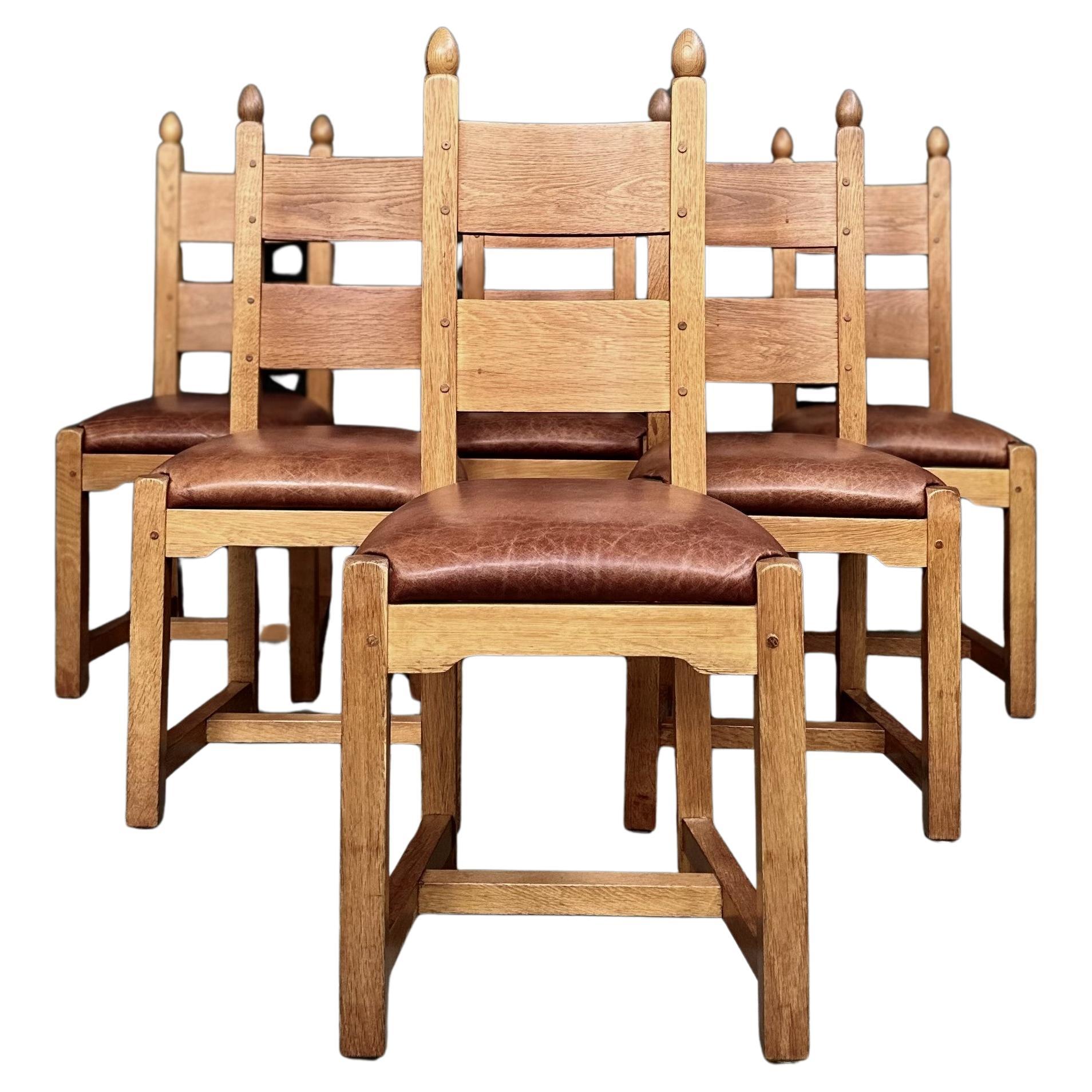 Vintage brutalist dining chairs, 1960s