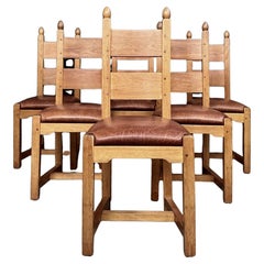 Vintage brutalist dining chairs, 1960s