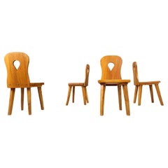 Vintage brutalist dining chairs, 1960s