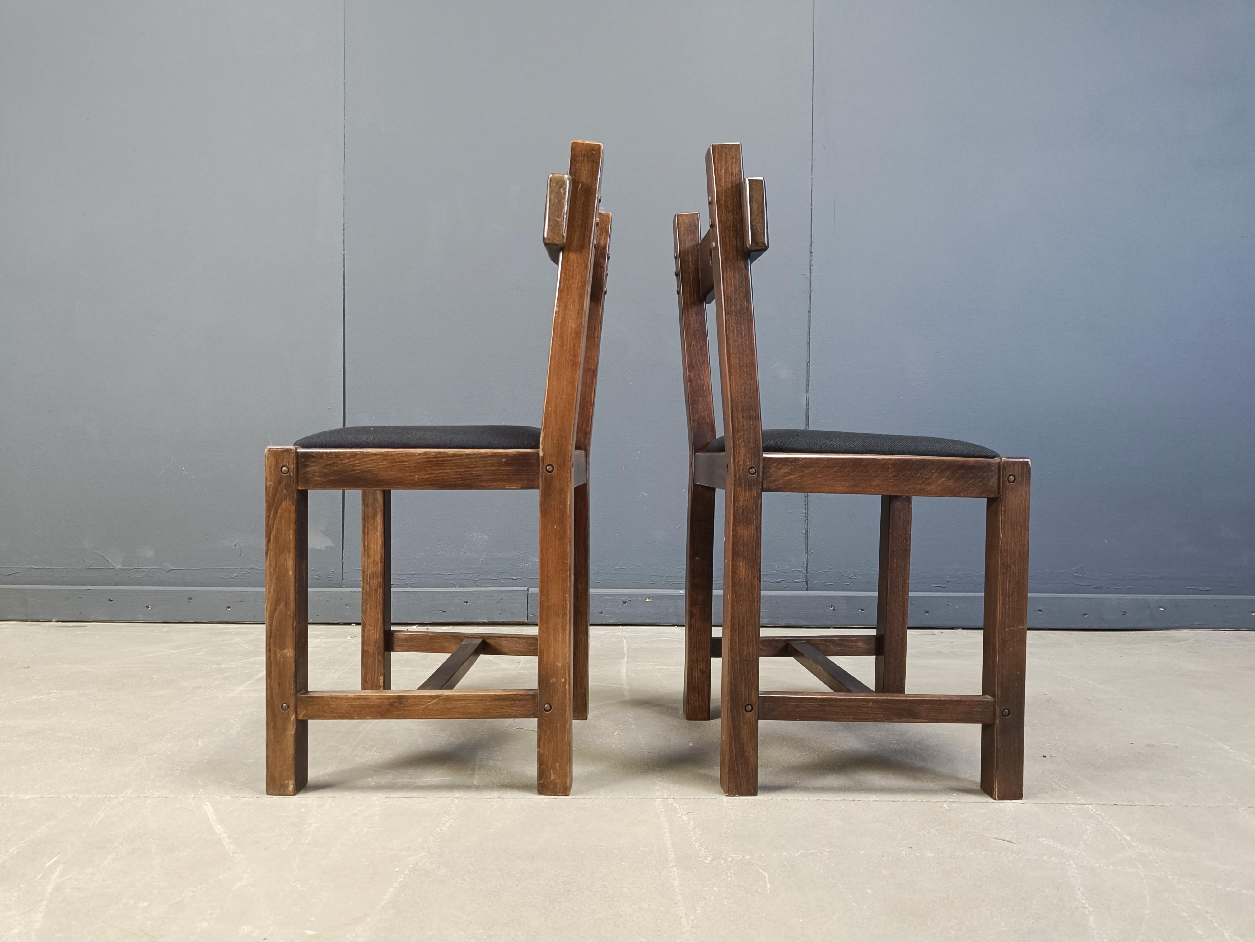 Spanish Vintage brutalist dining chairs, 1960s  - set of 11 For Sale
