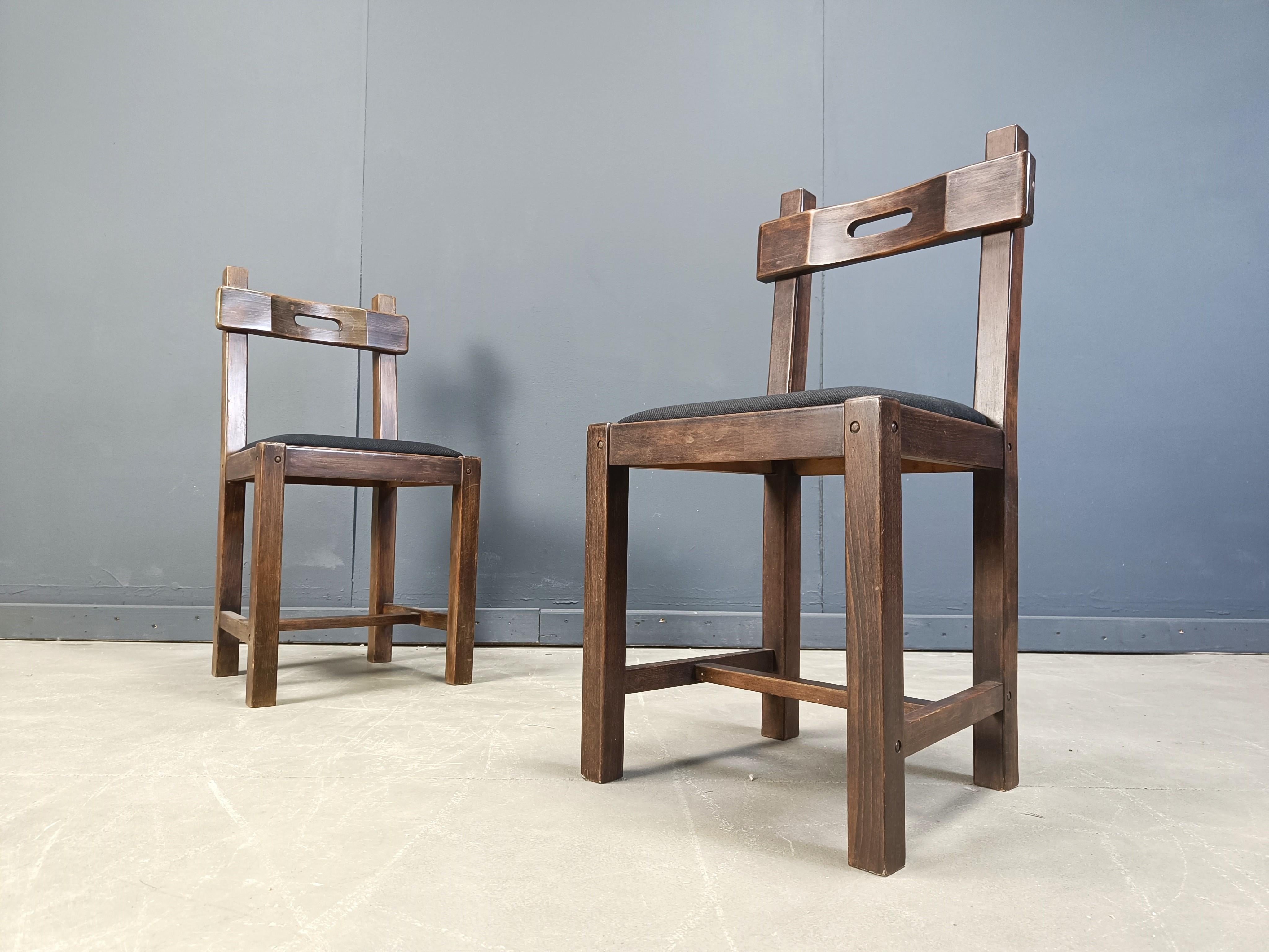 Mid-20th Century Vintage brutalist dining chairs, 1960s  - set of 11 For Sale