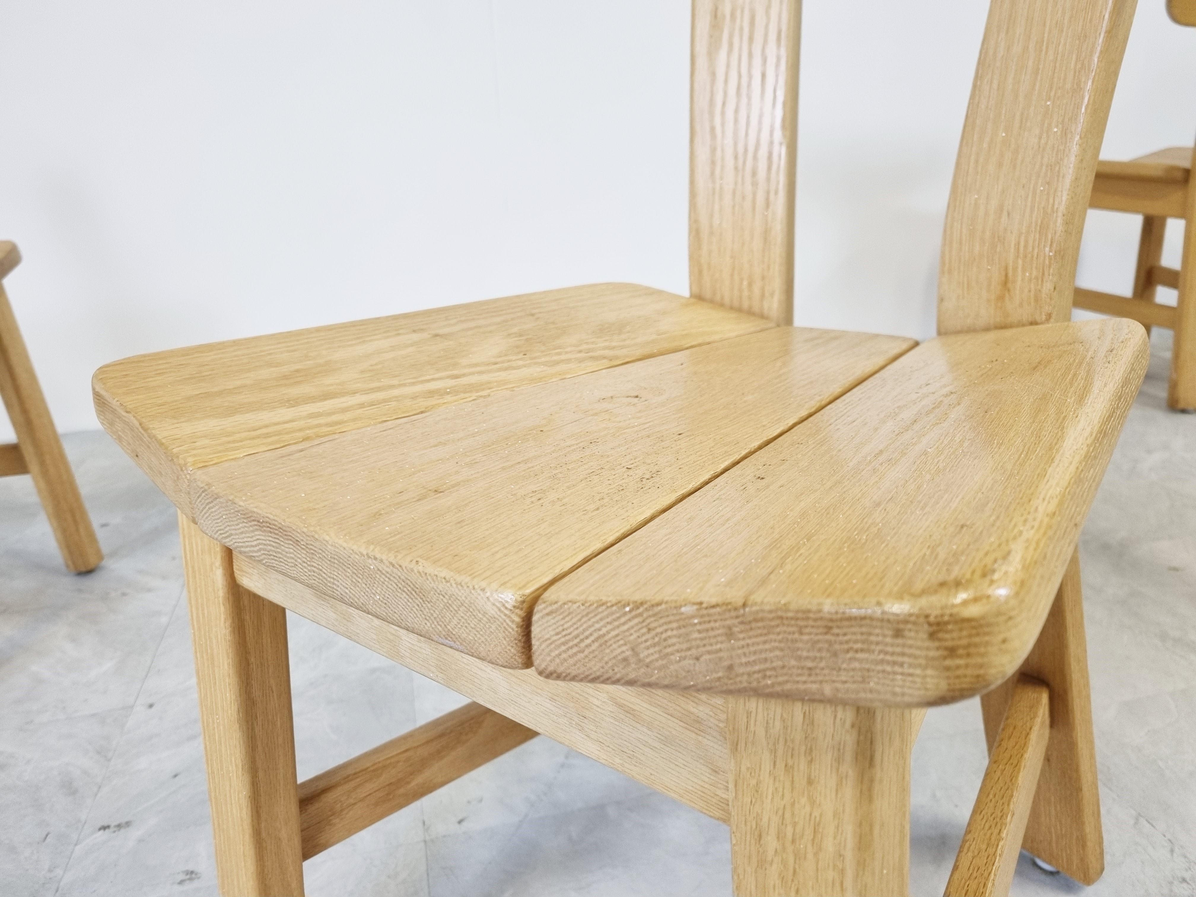 Vintage Brutalist Dining Chairs, 1970s 4