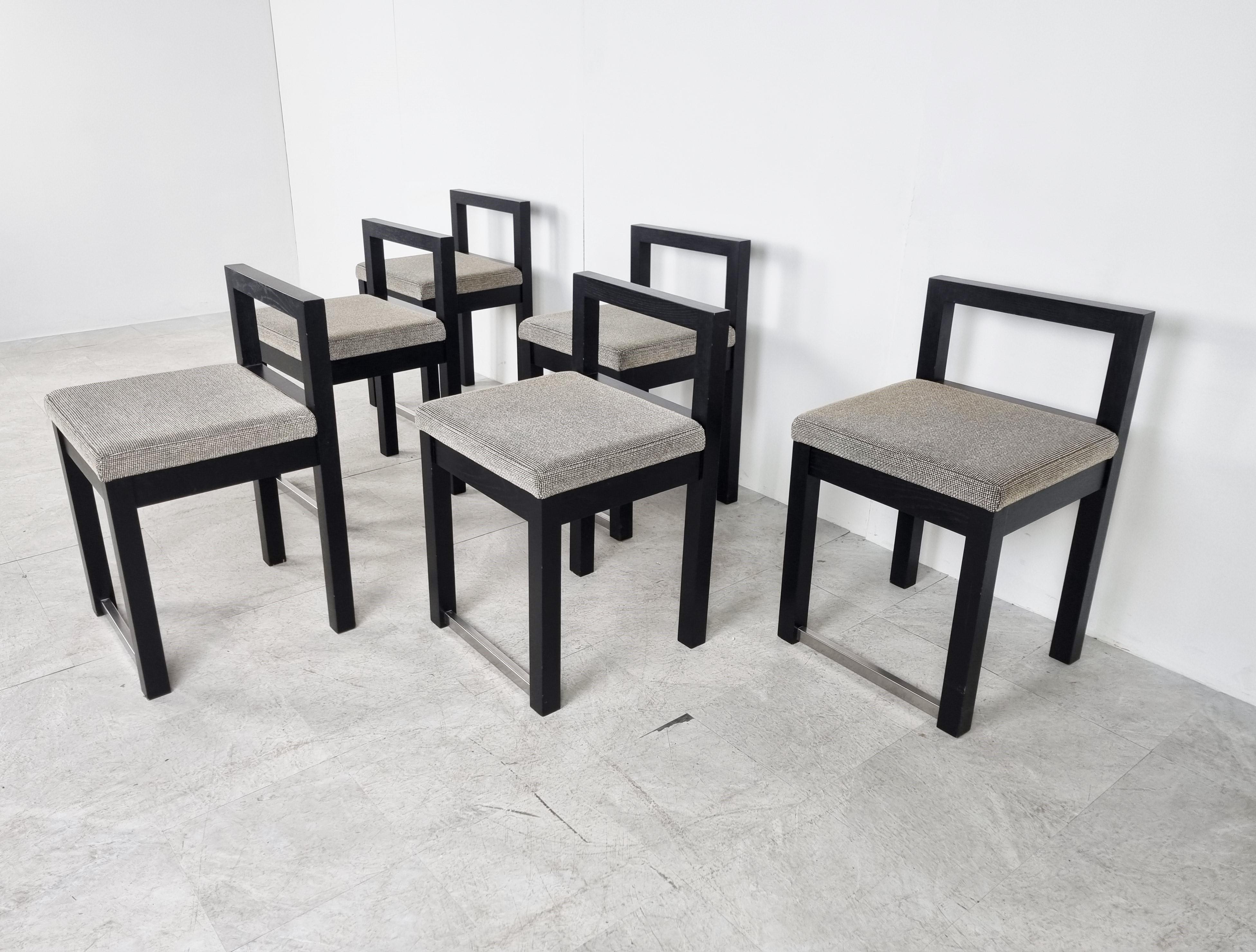 Late 20th Century Vintage Brutalist Dining Chairs, 1970s