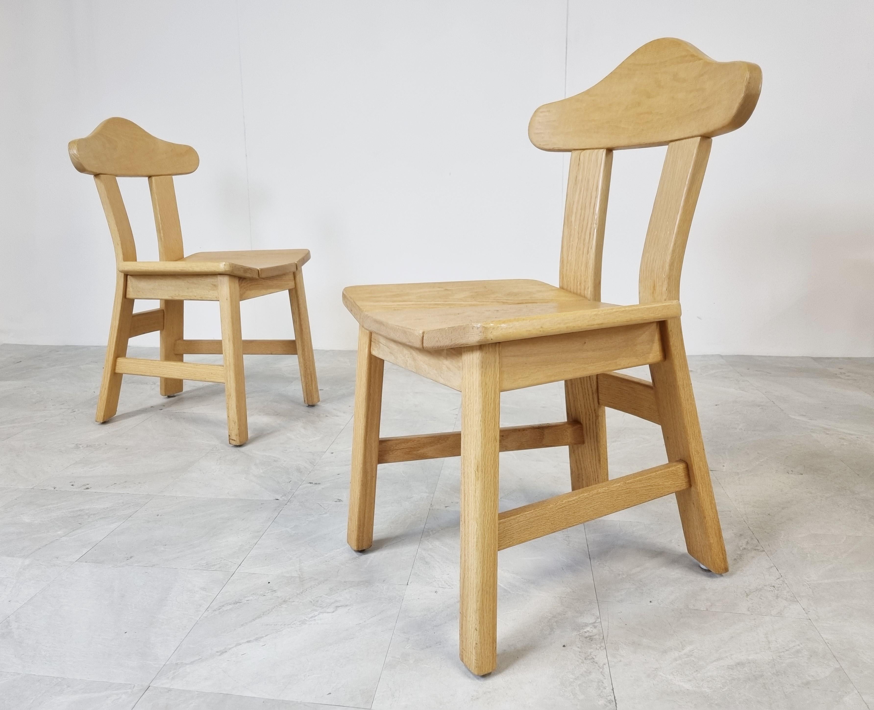 Vintage Brutalist Dining Chairs, 1970s 2