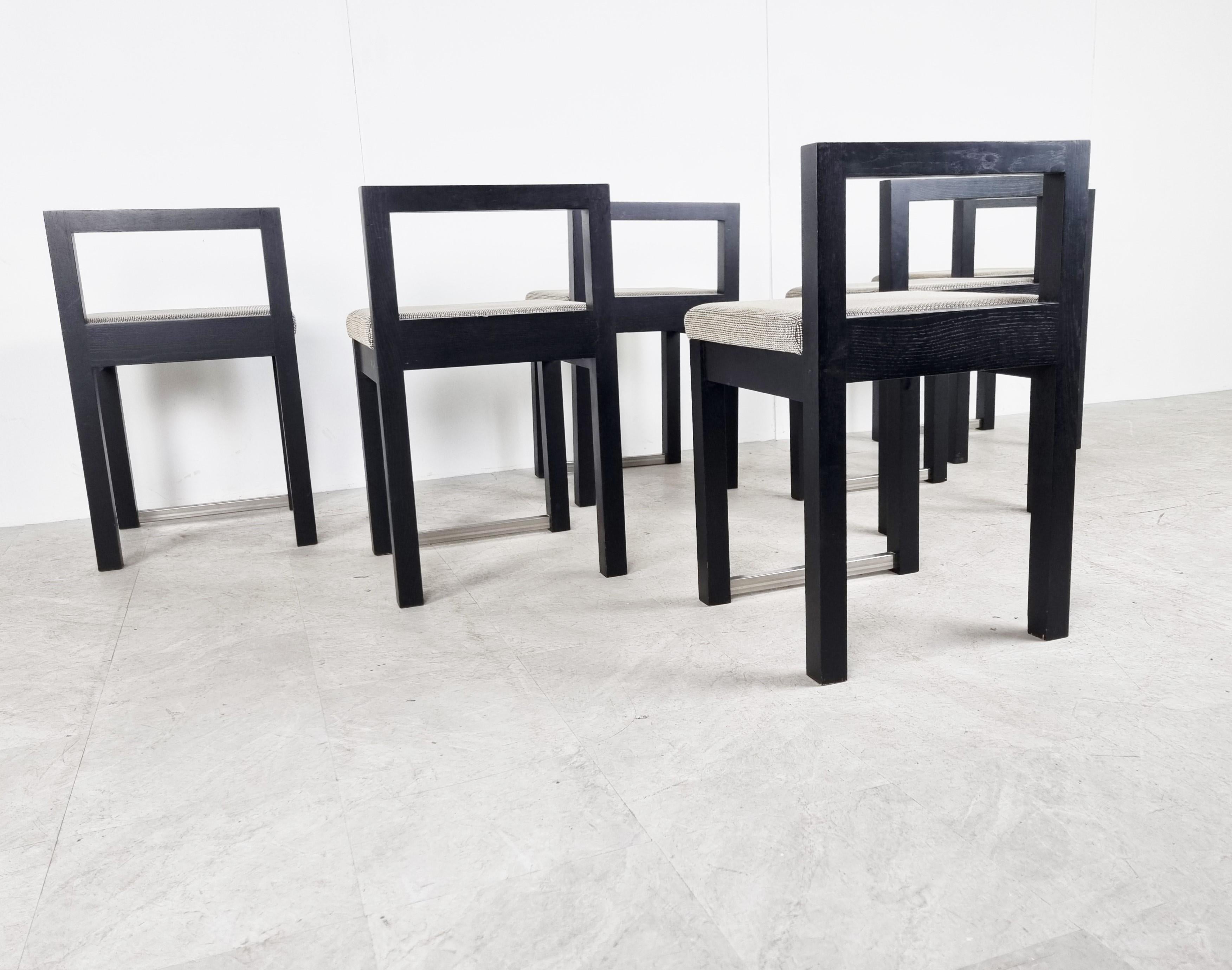 Vintage Brutalist Dining Chairs, 1970s 1