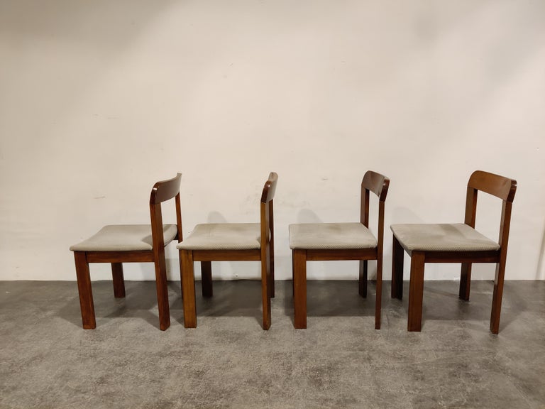 Mid-20th Century Vintage Brutalist Dining Chairs, Set of 4, 1960s