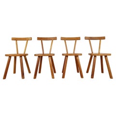 Vintage Brutalist Dining Chairs, Set of 4 - 1960s