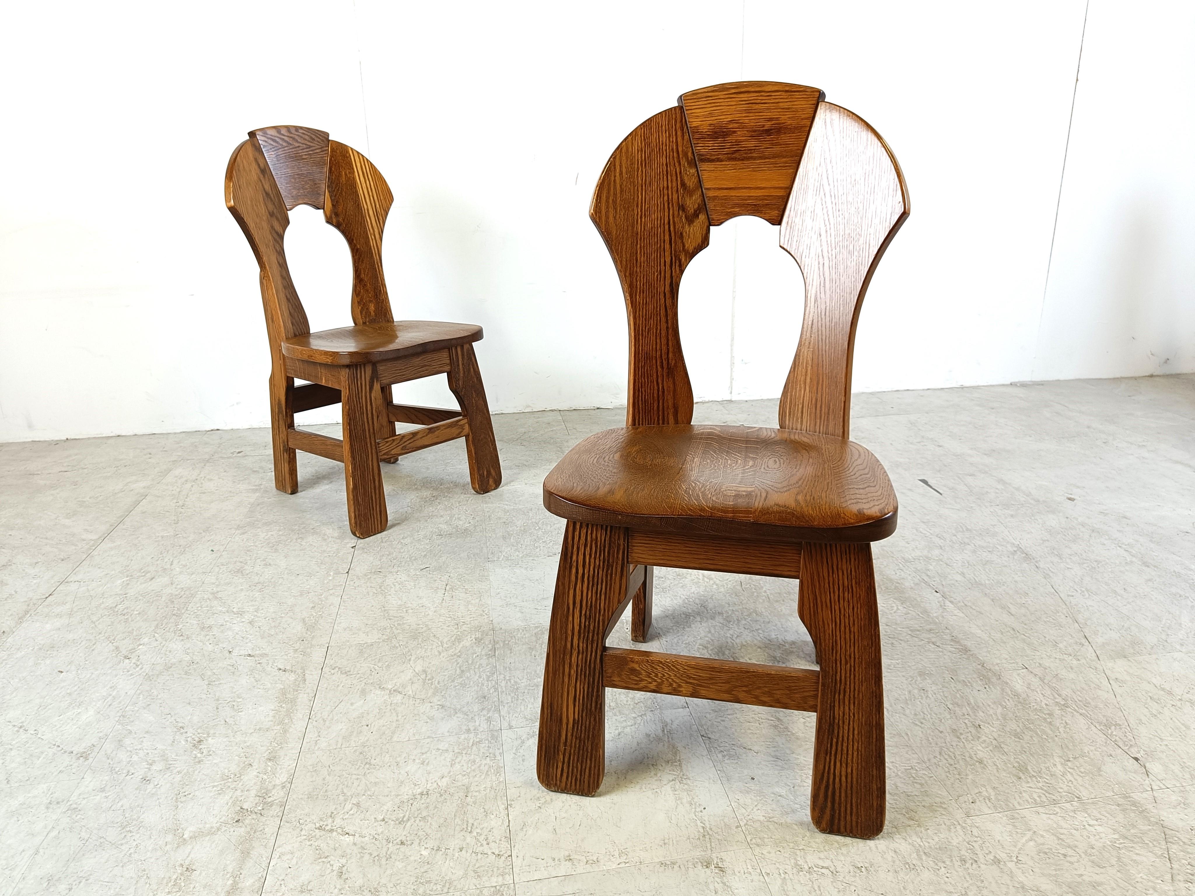 Vintage-Esszimmerstühle im Stil des Brutalismus, 6er-Set, 1960er Jahre im Angebot 4