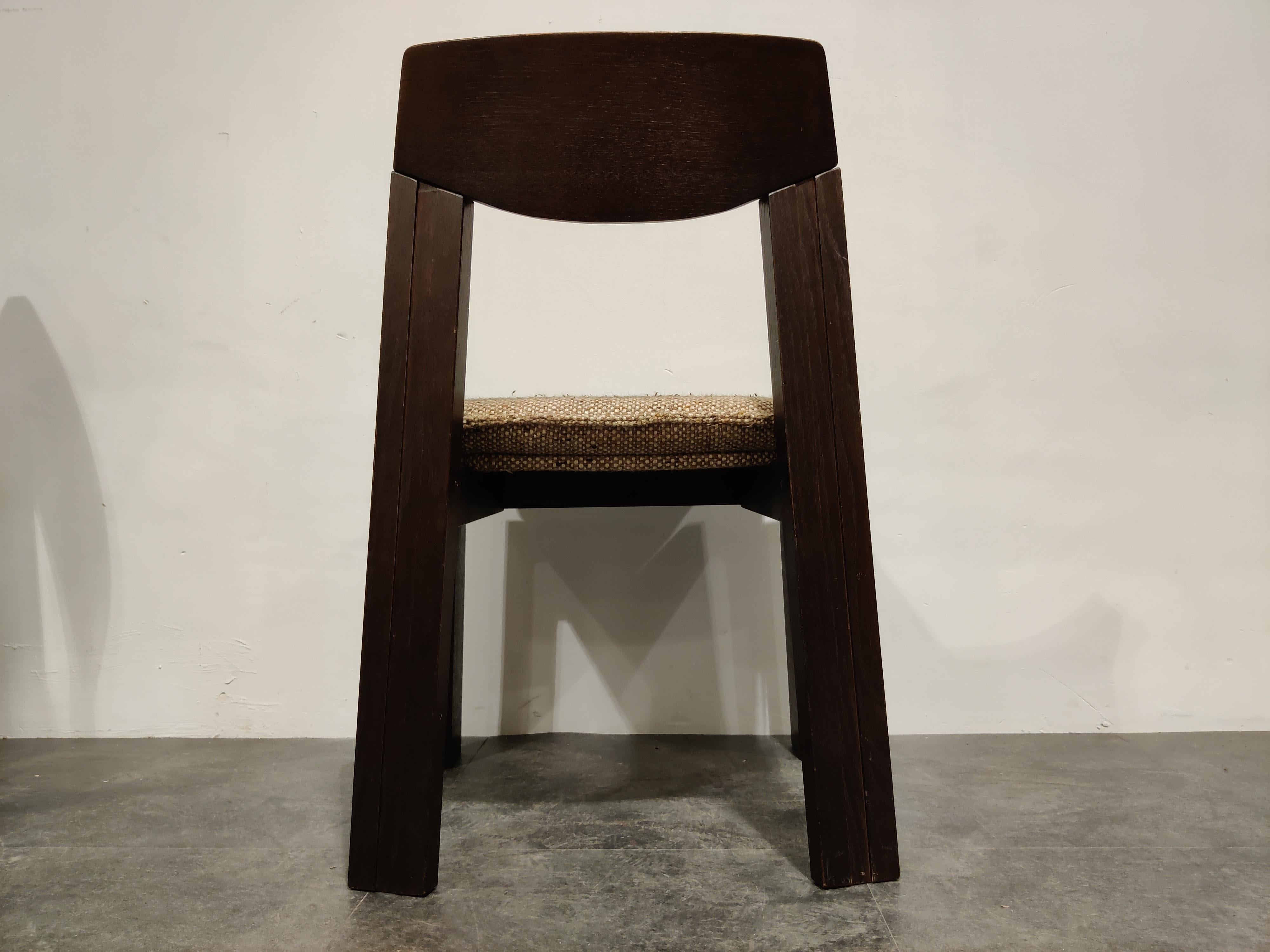 Vintage Brutalist Dining Chairs, Set of 6, 1960s 6