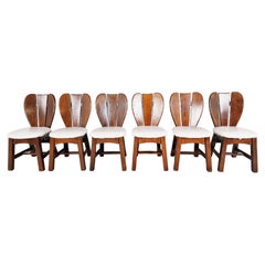 Vintage Brutalist Dining Chairs, Set of 6, 1960s