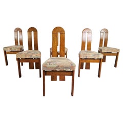 Vintage Brutalist Dining Chairs, Set of 6, 1960s