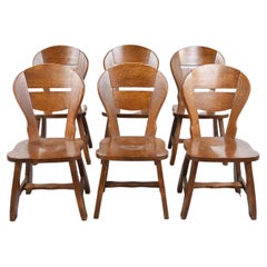 Used Brutalist Dining Chairs, Set of 6, 1960s