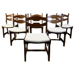 Chaises de salle à manger vintage brutaliste, ensemble de 6 - 1960s