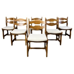 Vintage brutalistische Esszimmerstühle, 6er-Set, 1960er-Jahre