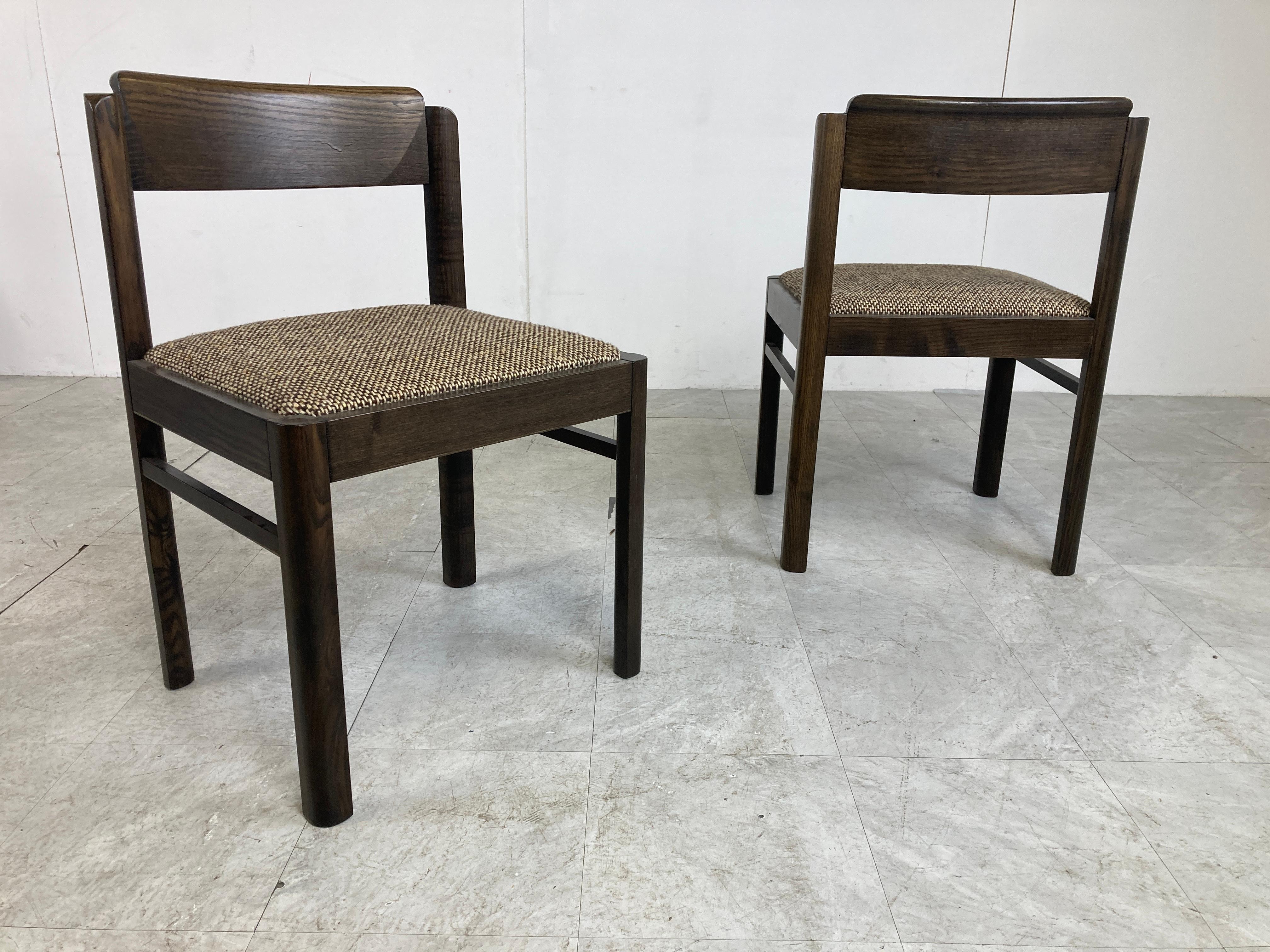 Vintage Brutalist Dining Chairs, Set of 6, 1970s 6