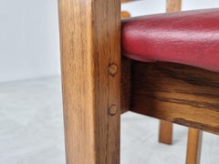 Vintage Brutalist Dining Chairs, Set of 6, 1970s