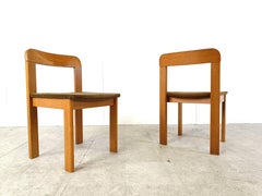 Vintage brutalist dining chairs, set of 6 - 1970s
