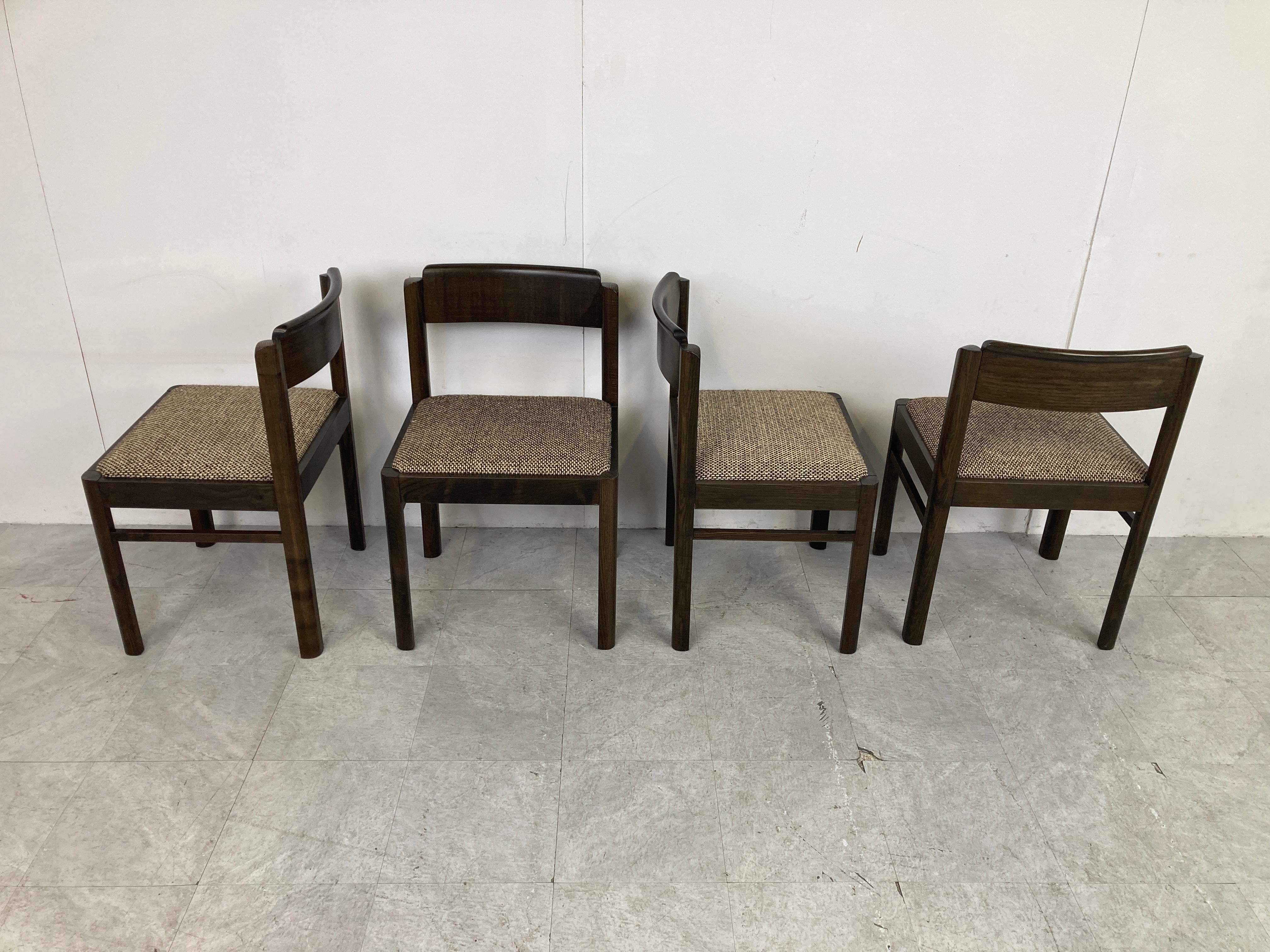 Vintage Brutalist Dining Chairs, Set of 6, 1970s 3
