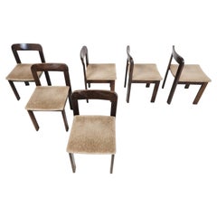 Vintage Brutalist Dining Chairs, Set of 6, 1970s