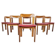 Vintage Brutalist Dining Chairs, Set of 6, 1970s