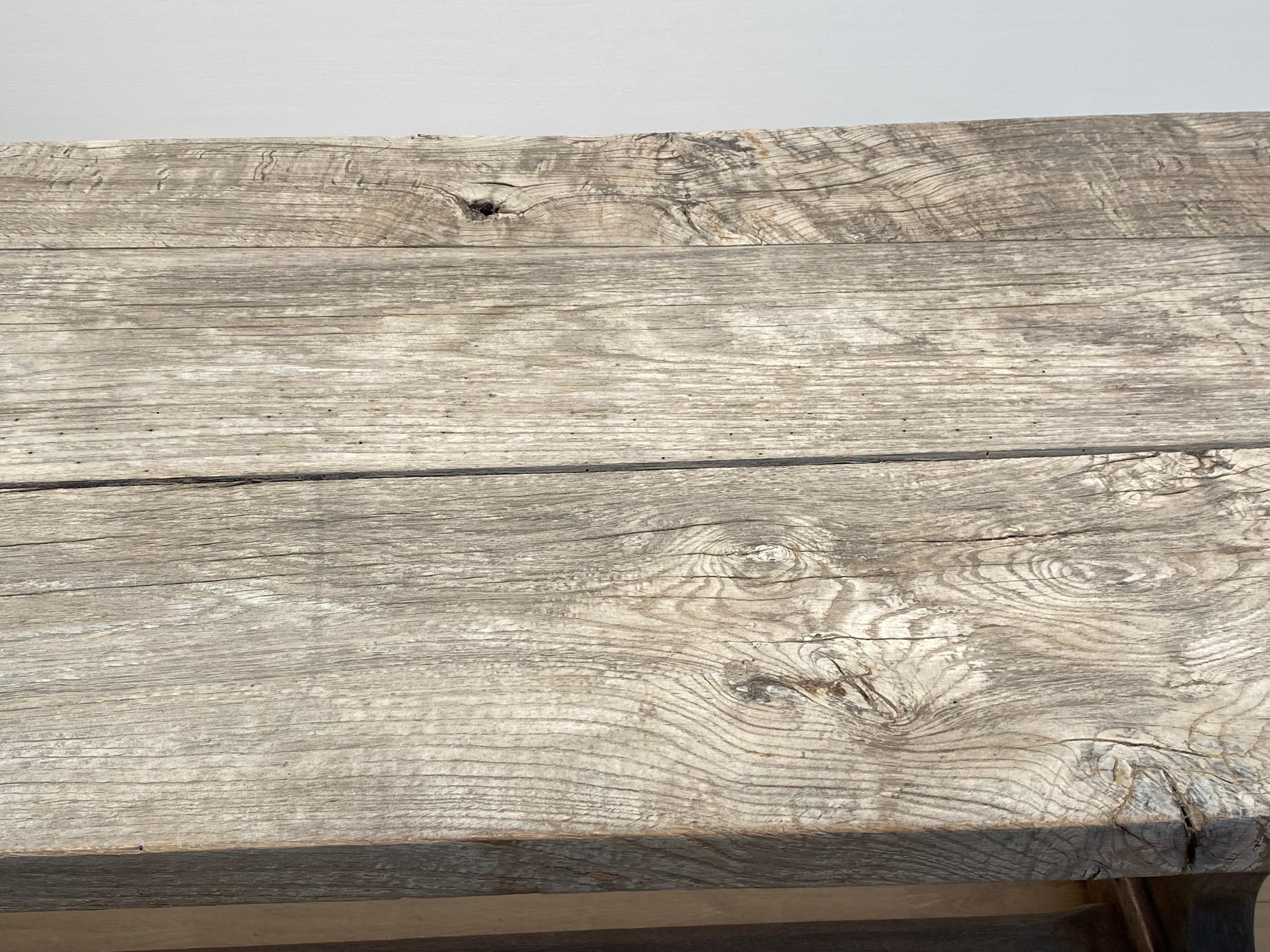 Oak Vintage, Brutalist Farmers Dining Table For Sale