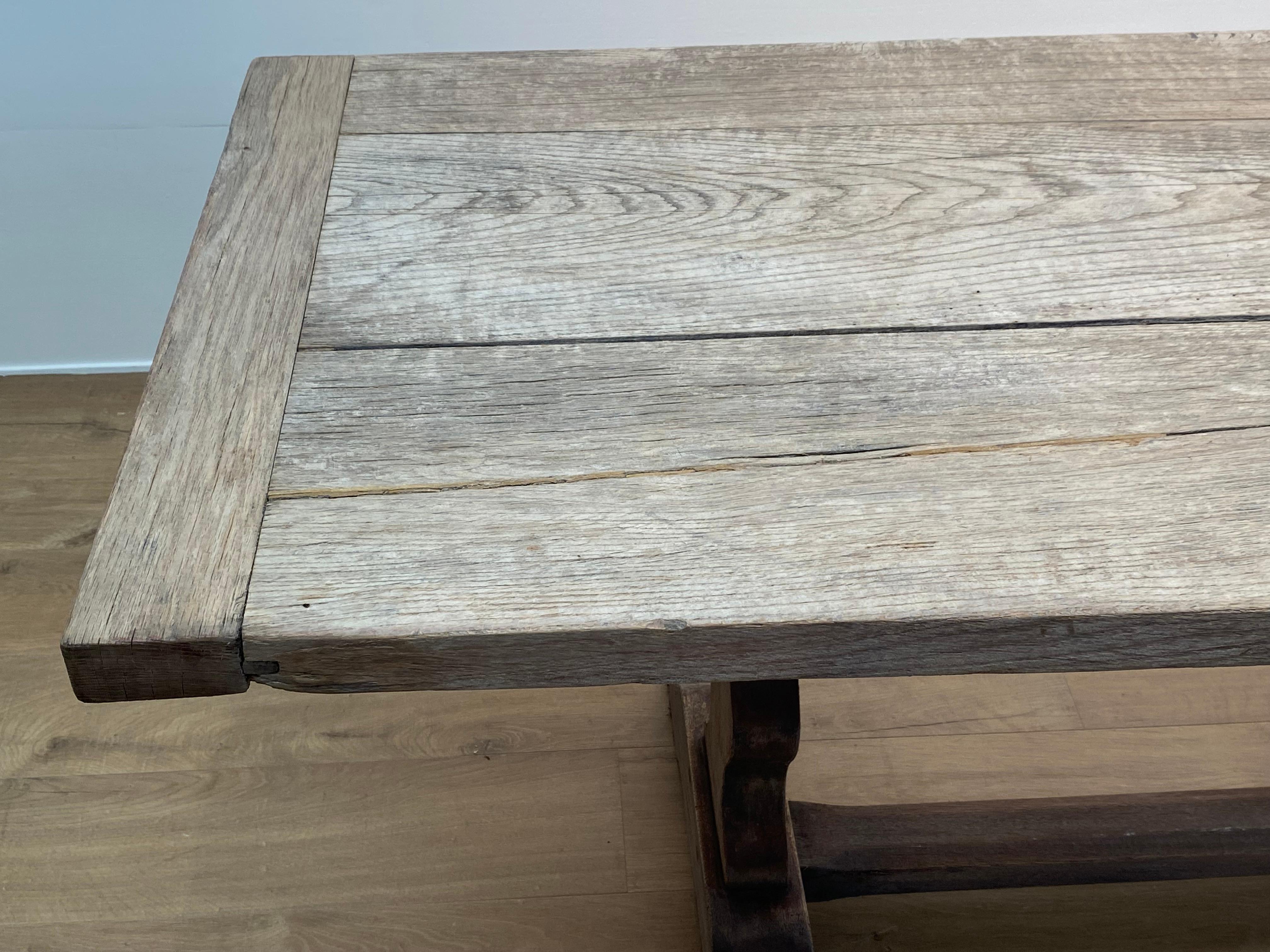 Vintage, Brutalist Farmers Dining Table For Sale 1