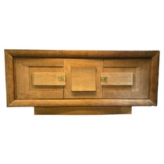 Vintage Brutalist French Oak Sideboard in the style of Charles Dudouyt