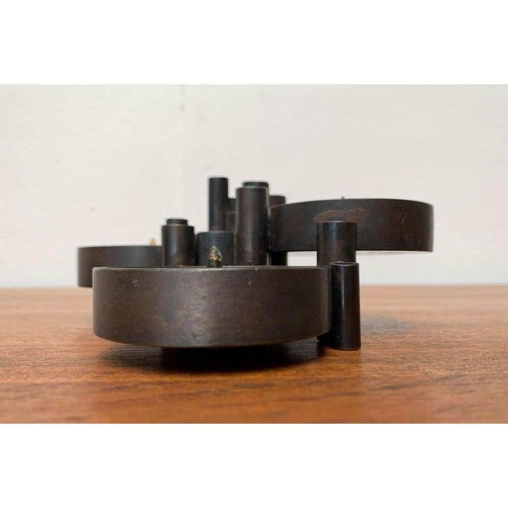 Brutalistischer deutscher Metallkerzenhalter aus Metall, Ebersberg, 1970er Jahre (Brutalismus) im Angebot