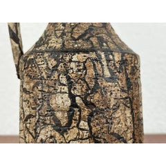 Vintage Brutalist German Studio Pottery Carafe Vase by Gerhard Liebenthron 1970s