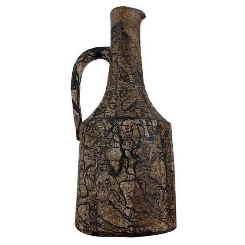 Brutalistische deutsche Studio-Keramik-Vase im Vintage-Stil von Gerhard Liebenthron, 1970er Jahre