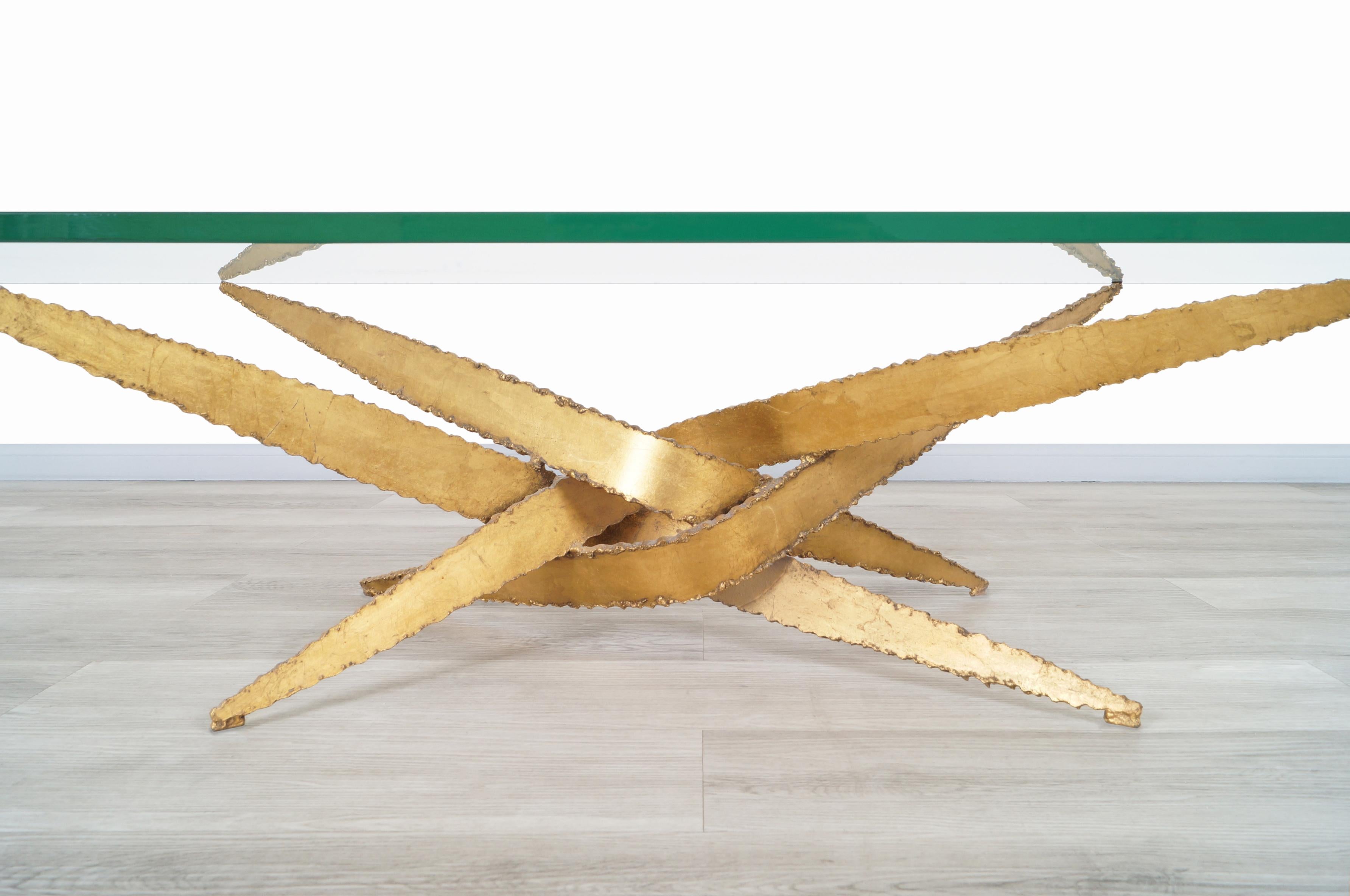 Mid-Century Modern Vintage Brutalist Glass Coffee Table by Silas Seandel