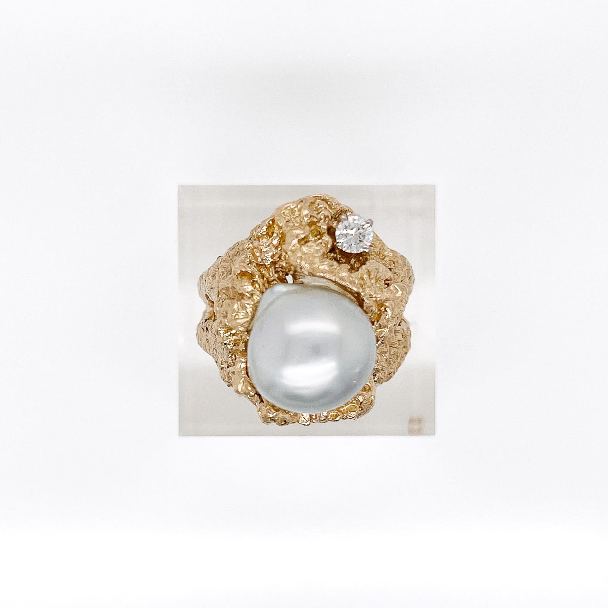 antique baroque pearl ring