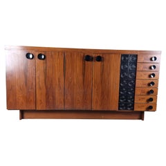 Vintage brutalist highboard, 1970s