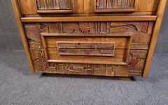 Vintage Brutalist Highboy by Lane Furniture