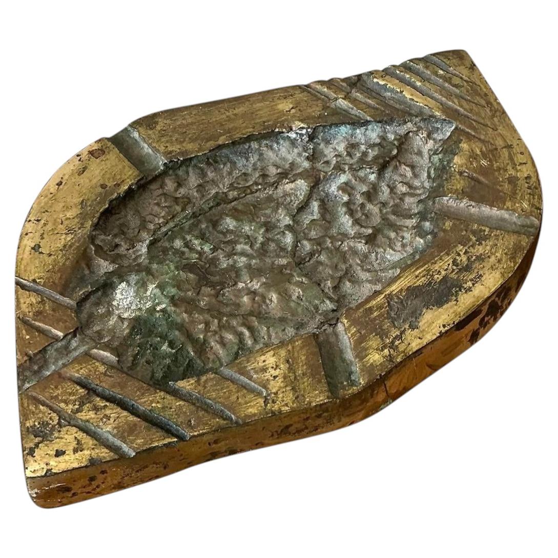 Vintage Brutalist Leaf Ashtray