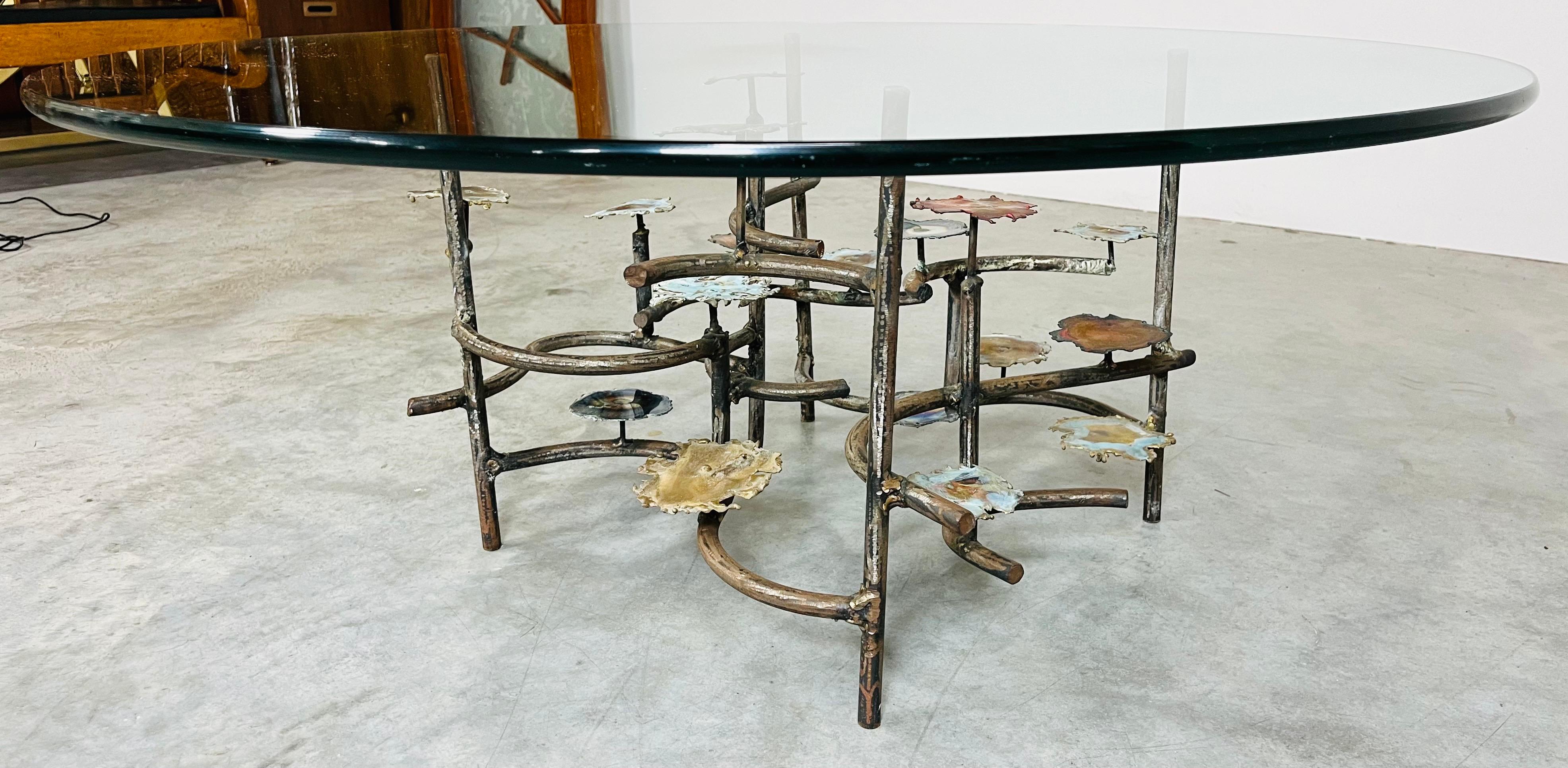 20th Century Vintage Brutalist ‘Lily’ Cocktail Or Coffee Table After Silas Seandel  For Sale